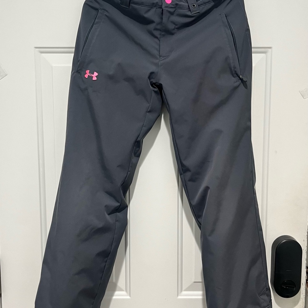 Under Armour Kids Grey Snow Pants - Youth Small *very small strain